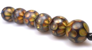 Arizona Trade Bead - Strand of six solid marble beads. 